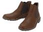 Bottes Chelsea marron pour hommes avec empiècements élastiques.