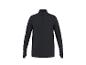 Haut de sport noir à manches longues pour homme avec col zippé.