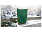 Housse de protection verte pour plantes en hiver.