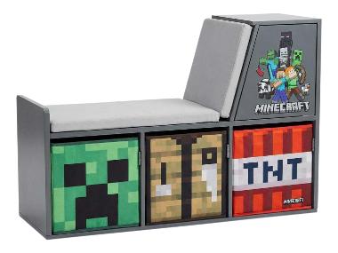 MINECRAFT Banc de lecture et étagère à livres