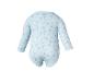 Body bébé bleu clair à manches longues avec motif ours, vue arrière
