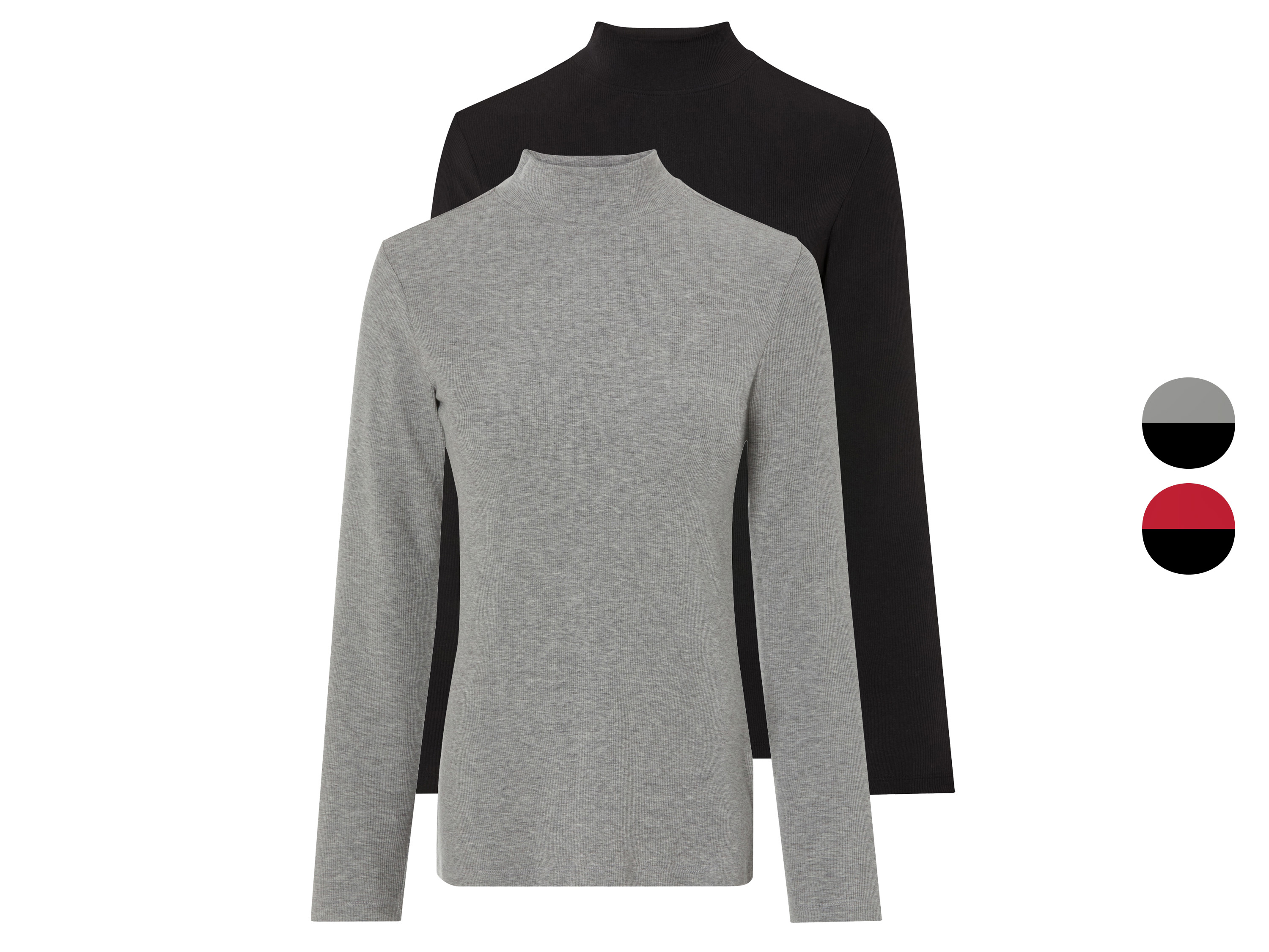 esmara® Lot de deux t-shirts manches longues femme