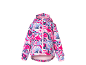 Veste enfant colorée à motifs renards et fleurs