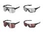 Lunettes de sport avec verres clairs et foncés.