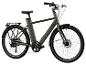 Un vélo électrique vert avec des pneus Schwalbe.