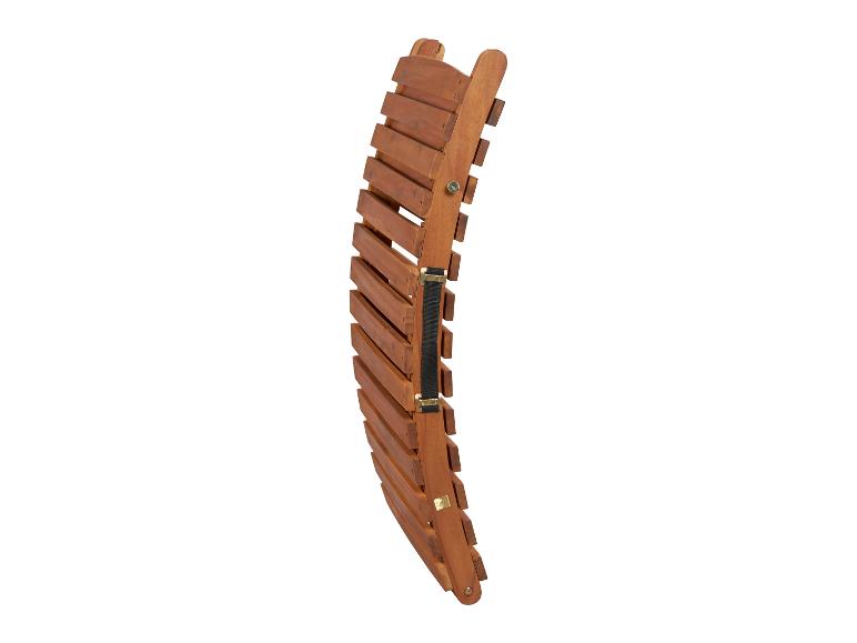 Dossier de chaise de jardin en bois courbé, vue latérale