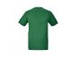 Vue arrière d'un t-shirt vert uni à manches courtes.