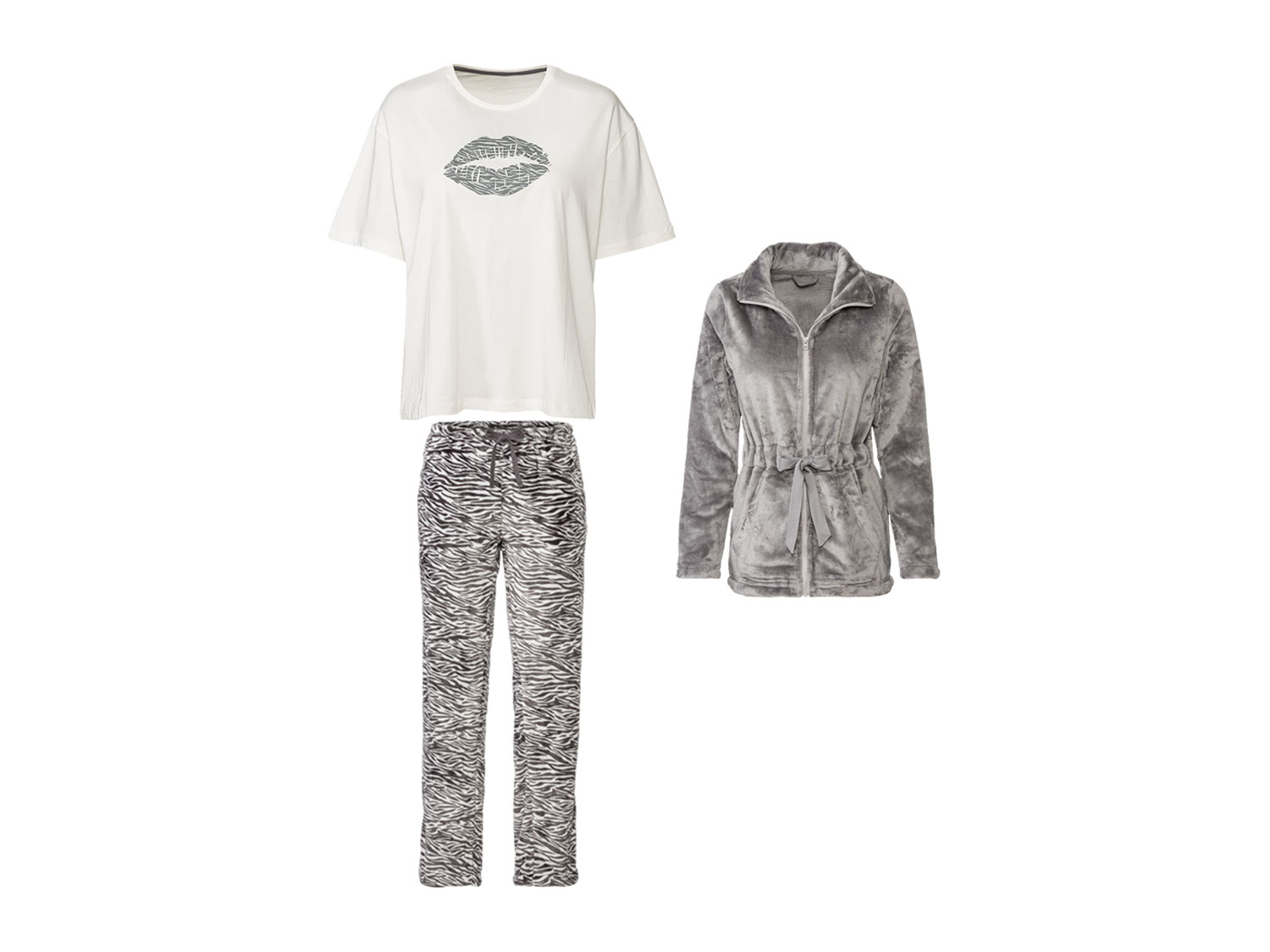 esmara® Pyjama femme (gris/blanc)