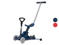 Une trottinette Playtive 3 en 1 bleue avec un siège et un guidon.