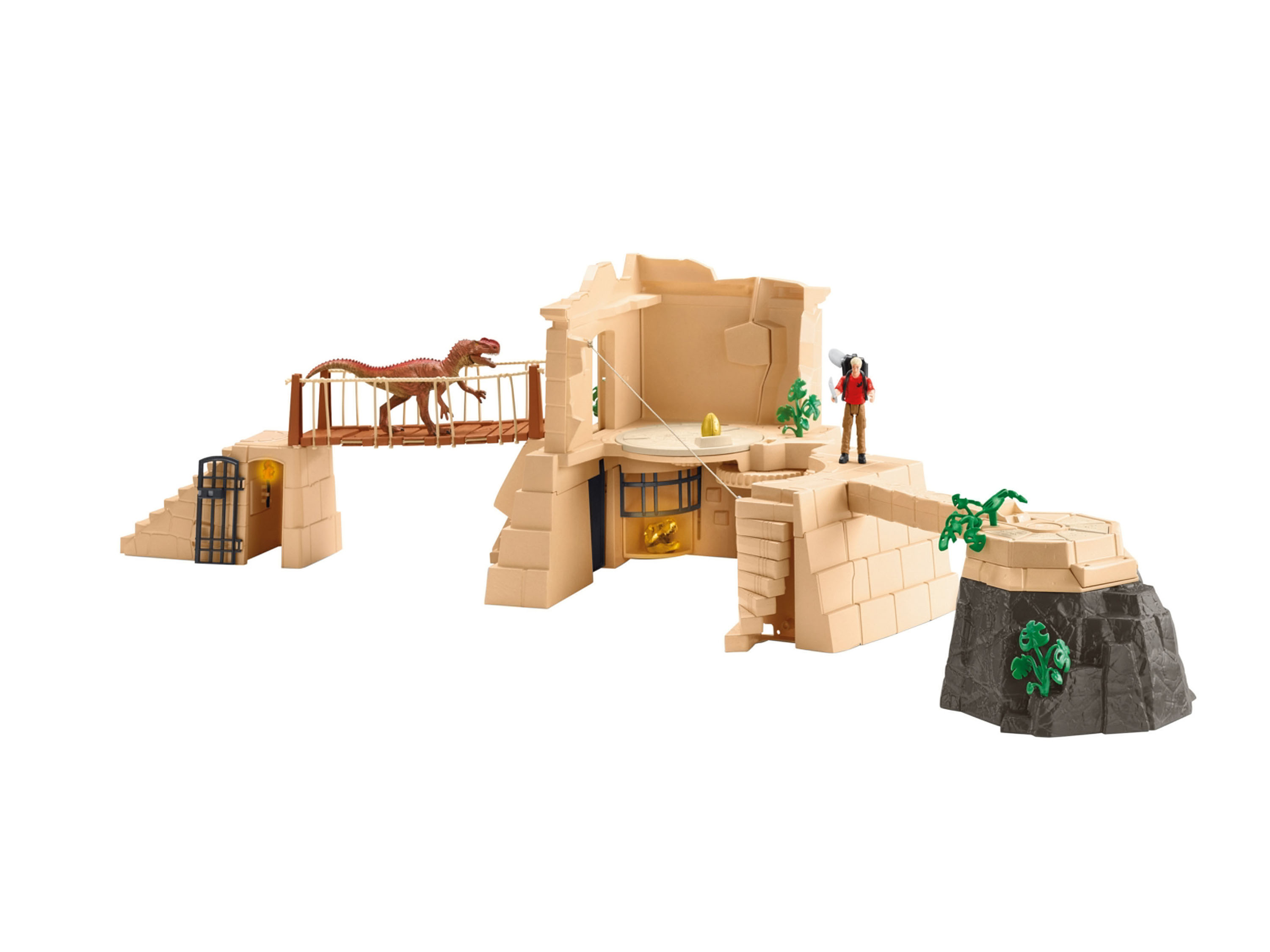 Aventures au temple perdu Schleich 42657 Dinosaurs Coffret avec un dinosaure Monolophosaurus inclus Pour enfant dès - vue 8