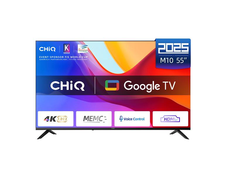 Téléviseur ChiQ M10 55' 4K UHD avec Google TV, commande vocale et HDMI 2.1