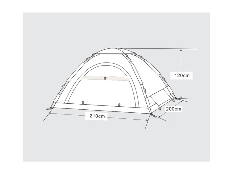 Aller en mode plein écran : Rocktrail Tente de camping Easy Set-Up, 3 personnes - Image 9