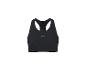 Soutien-gorge de sport noir avec dos nageur et logo sur le devant