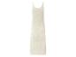 Robe en maille crème à fines bretelles et motif ajouré