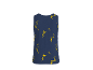 Débardeur bleu avec motif d'éclairs jaunes
