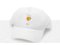 Casquette de baseball blanche avec broderie d'un verre d'Aperol Spritz