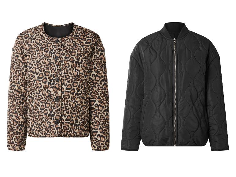 Veste matelassée imprimé léopard et veste matelassée noire
