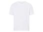 T-shirt blanc uni à manches courtes.