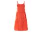 Robe midi orange à bretelles fines, style bohème.