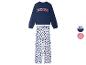 Pyjama avec un haut 'Bonjour' et un pantalon à fleurs