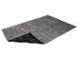 Tapis de bain gris à motif géométrique et envers antidérapant avec motif floral