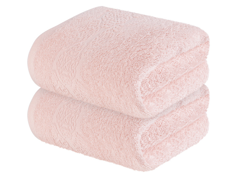 Aller en mode plein écran : LIVARNO home Set de 2 serviettes de toilette en éponge, 50 x 100 cm - Image 6