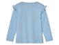 Haut à manches longues bleu clair pour enfant, détails froncés.