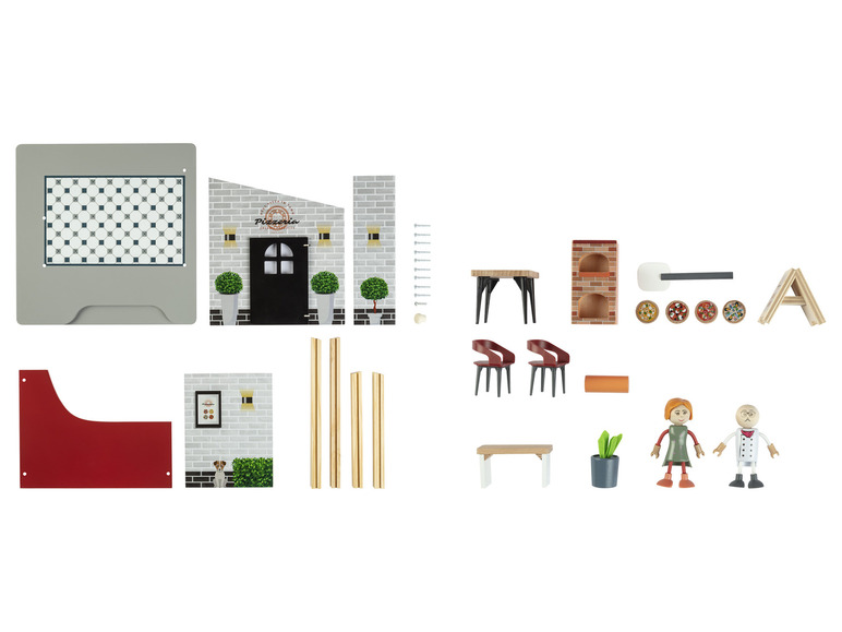 Aller en mode plein écran : Playtive Set de jeu maison de poupées en bois - Image 11