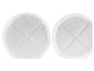 Deux chiffons ronds en microfibre blancs pour nettoyer