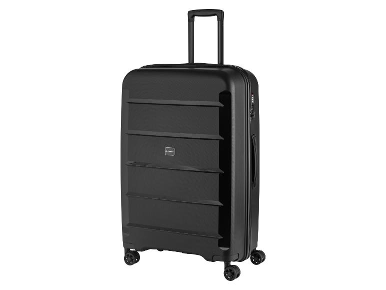 Une valise noire avec des roues de la marque Tupmove.