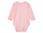 Body rose à manches longues pour bébé.