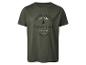 T-shirt vert olive avec impression nature.