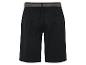 Shorts noirs à ceinture élastique.