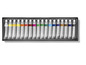 Un ensemble de 18 tubes de peinture acrylique Creland en différentes couleurs.