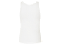 Débardeur blanc côtelé