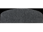 Tapis de bain semi-circulaire gris foncé