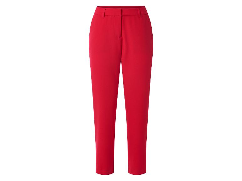 Pantalon rouge taille haute pour femme