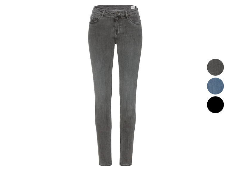 Jeans skinny gris foncé pour femmes.
