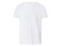 T-shirt blanc à manches courtes et col rond.