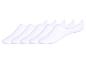 Lot de quatre paires de chaussettes invisibles blanches.