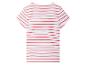 T-shirt rayé rouge et blanc pour enfant.