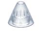 Accessoire conique en plastique transparent pour appareils de beauté.