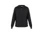 Sweat-shirt noir à manches longues et col montant avec demi-fermeture éclair