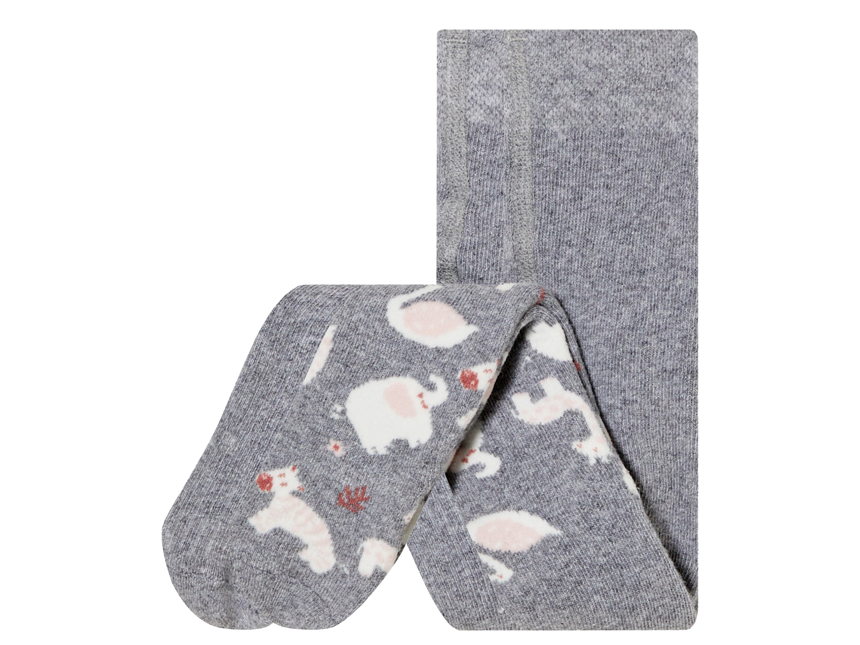 lupilu® Lot de 2 paires de collants bébé (74/80, gris)