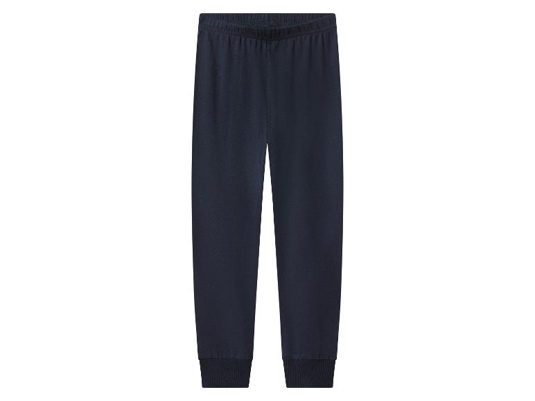 Pantalon de jogging uni bleu foncé avec taille élastiquée et poignets côtelés