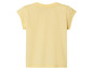 Un t-shirt jaune clair à manches courtes.