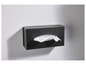 Un porte-mouchoirs noir au mur avec des mouchoirs
