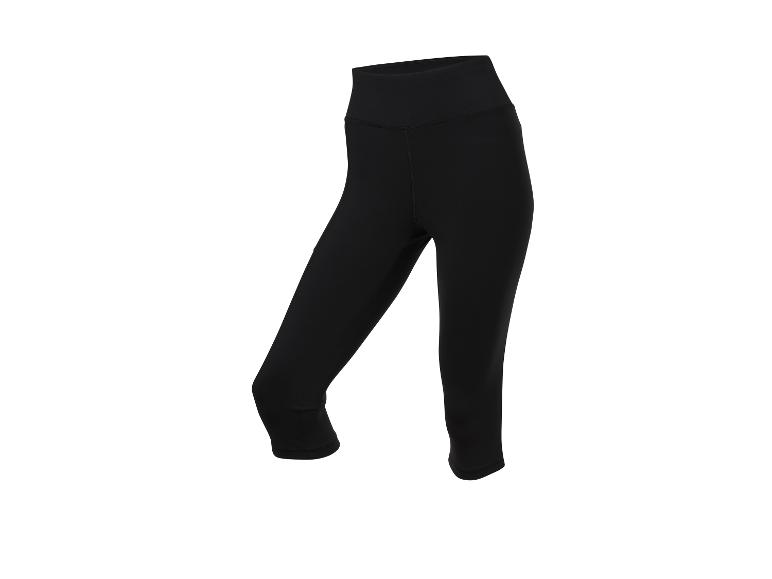 Leggings noirs 3/4 pour le sport.