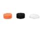Tampons de polissage orange, noir et blanc pour voiture.