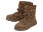 Bottes d'hiver marron en daim avec lacets et bordure en tricot.